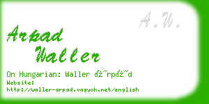 arpad waller business card